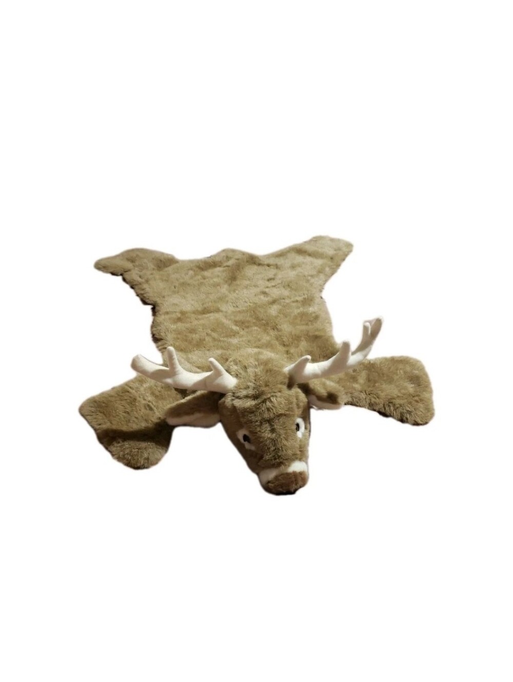 Faux Deer Skin Rug Kids Nursery Non-Skid Bendable Antlers Hunting Cabin